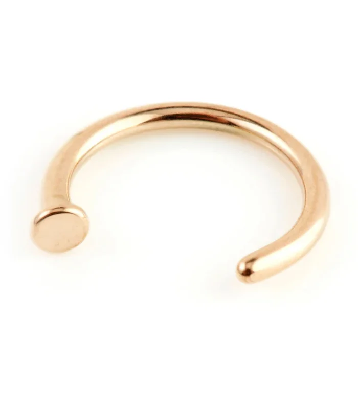 Rose Gold Titanium Open Nose Ring
