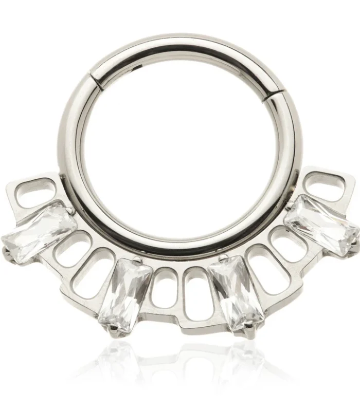 Ti Couture Baguette-Cut Hinge Ring