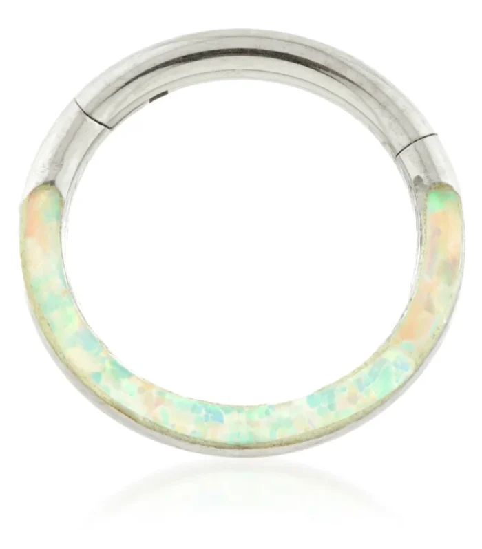 Ti Couture Forward Facing Opal Side Hinged Ring
