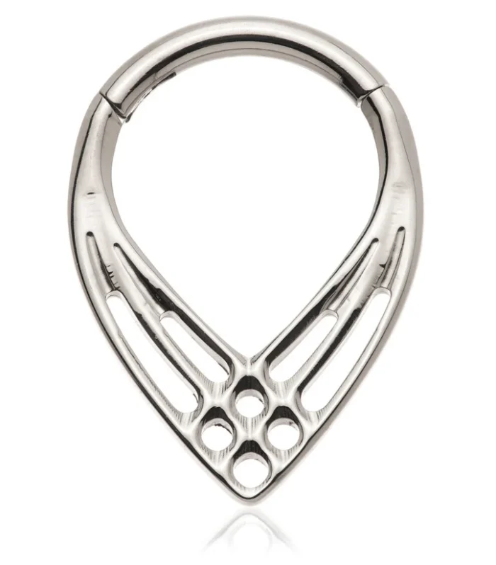 Ti Couture Square Cut Wishbone Hinge Ring