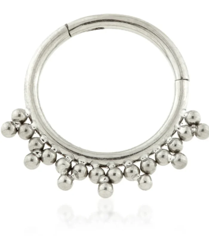 Ti Couture Tribal Bead Cluster Hinged Ring