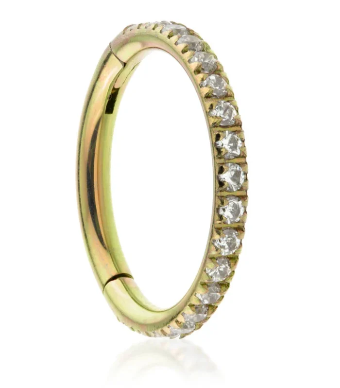 Zircon Ti Couture Full Pave Gems Hinged Ring