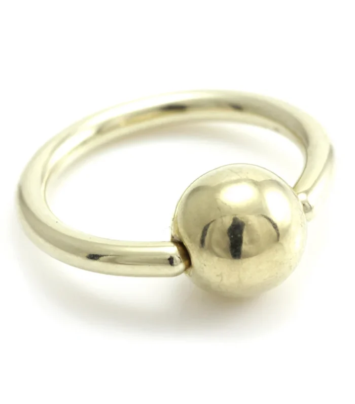 Zircon PVD Gold Ti BCR with Titanium Ball