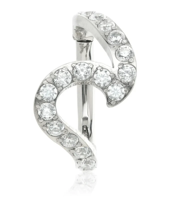 Ti Couture Pavé Wave Hinge Ring