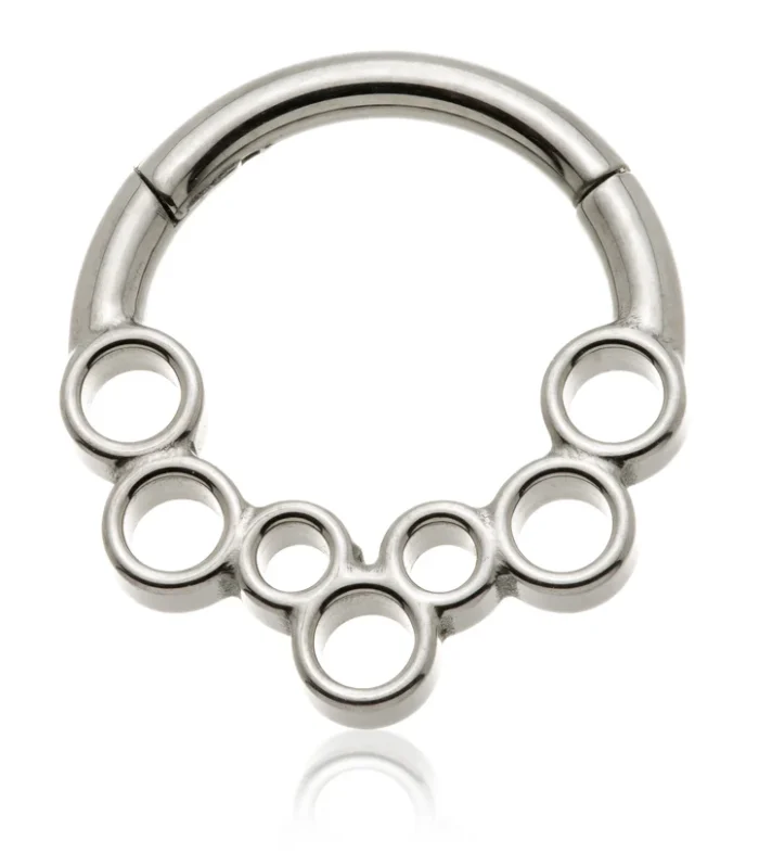 Titanium Open Chain Hinged Ring