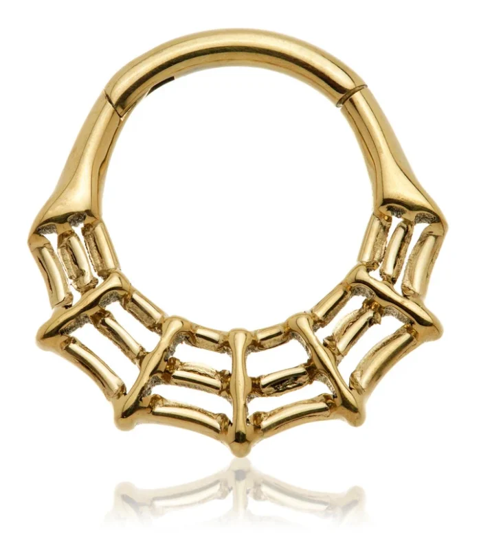 Zircon Gold Ti Couture Cobweb Hinge Ring