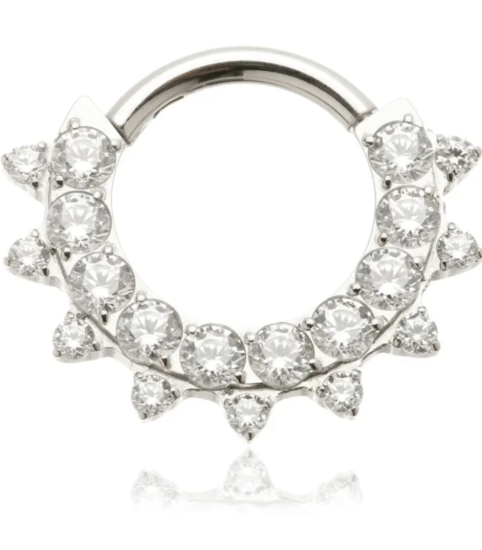 Ti Couture Round Jewelled Hinged Ring