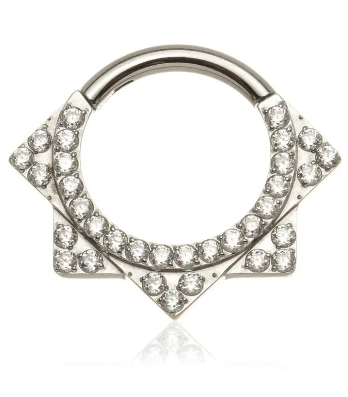 Ti Couture Jewelled Star Hinged Ring