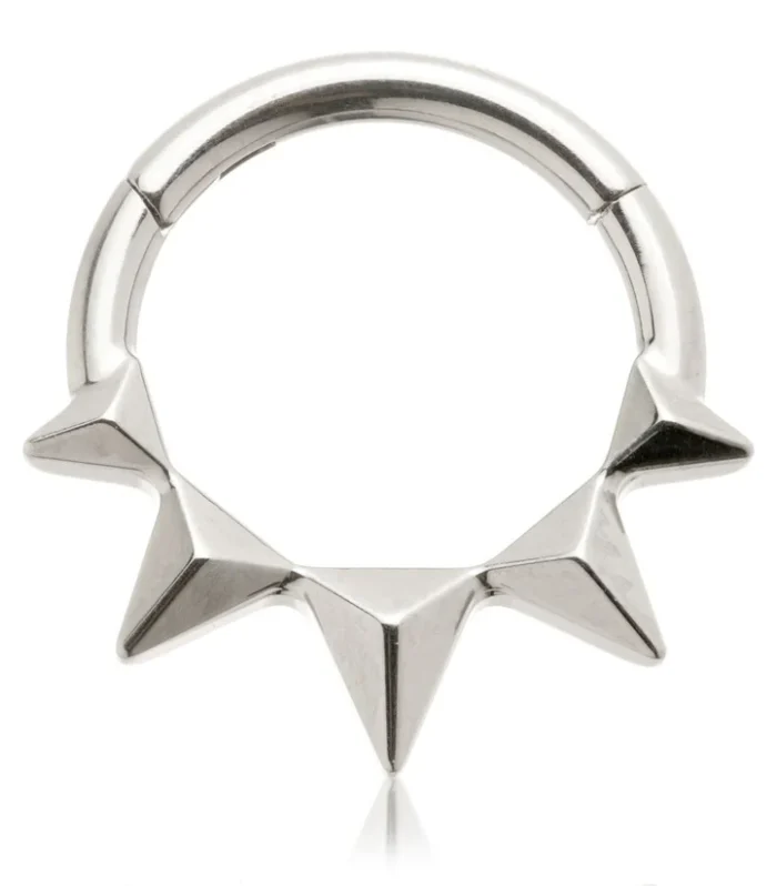 Ti Couture Spike Hinged Ring