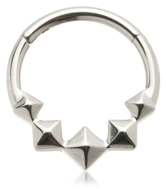 Ti Couture Multi Pyramid Hinged Ring