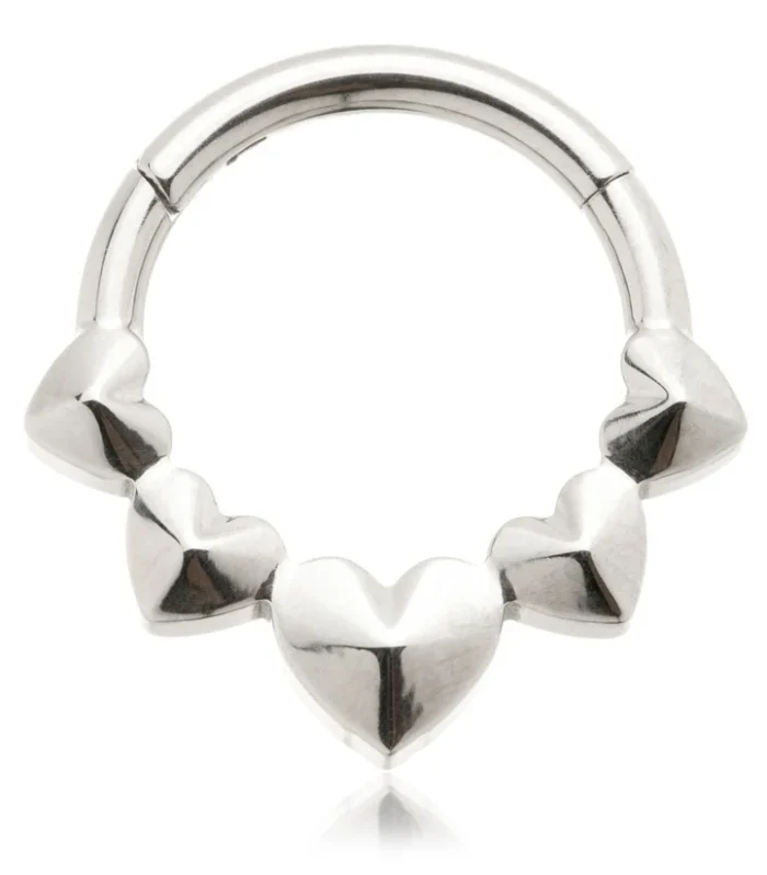 Ti Couture Multi Heart Hinged Ring